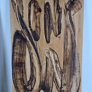 Conjunto de 4 Pinturas Abstractas "Gestos y Trazos" Firmadas - imagen 3