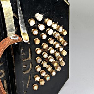 Bandoneón Alemán Alfred Arnold con Incrustaciones de Nácar y Peines de Zinc - imagen 4
