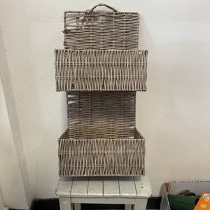 Lote de Canastos de Mimbre y Fibra Natural - imagen 2