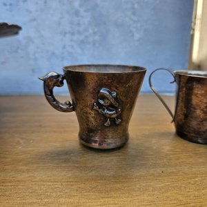 Lote de Artículos Metálicos Antiguos con Baño de Plata - imagen 4