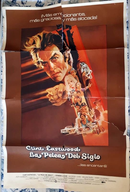 Poster Original "La Pelea Del Siglo" (Any Which Way You Can) con Clint Eastwood - 1980