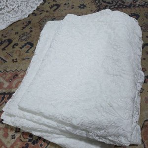 Lote anterior: Par de Cortinas de Encaje Blanco con Motivos Florales