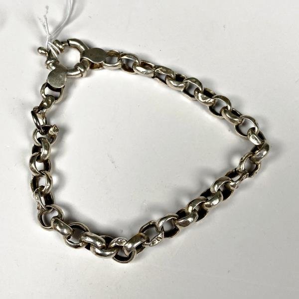 Pulsera Gruesa de Plata con Cierre Mosquetón