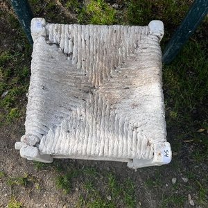 Taburete de Madera y Totora Blanco - imagen 2