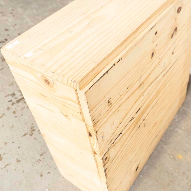 Mesa de arrimo rústica en madera y hierro - imagen 3
