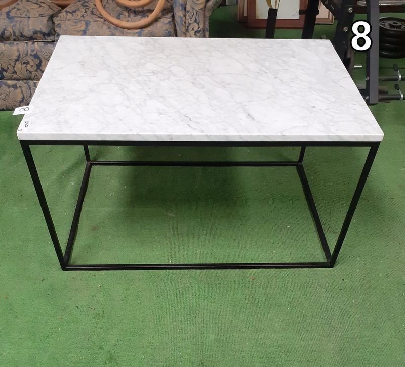 MESA RATONA CON TAPA DE MÁRMOL BLANCO