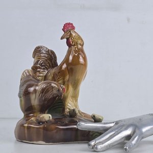 Lote anterior: Grupo de cerámica: gallo, gallina y pollitos