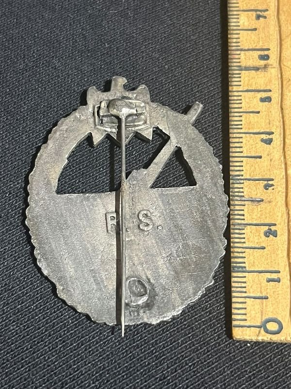 Insignia Alemania III Reich Batería Antiaérea Kriegsmarine II Guerra Mundial Original - imagen 1