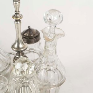 Vinagrera Christofle de Plata con Cristalería Antigua - imagen 2