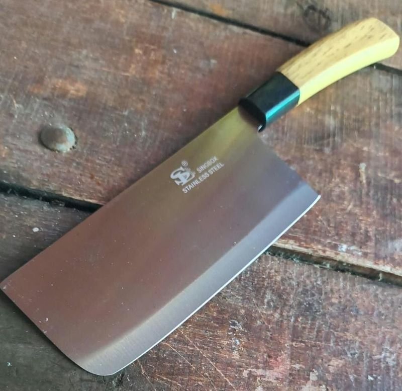 Hachón de Cocina Singbox Acero Inoxidable con Mango de Madera