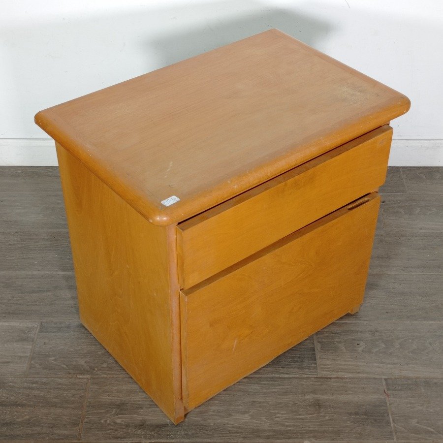Mesa de luz en pino con cajón y puerta - imagen 2