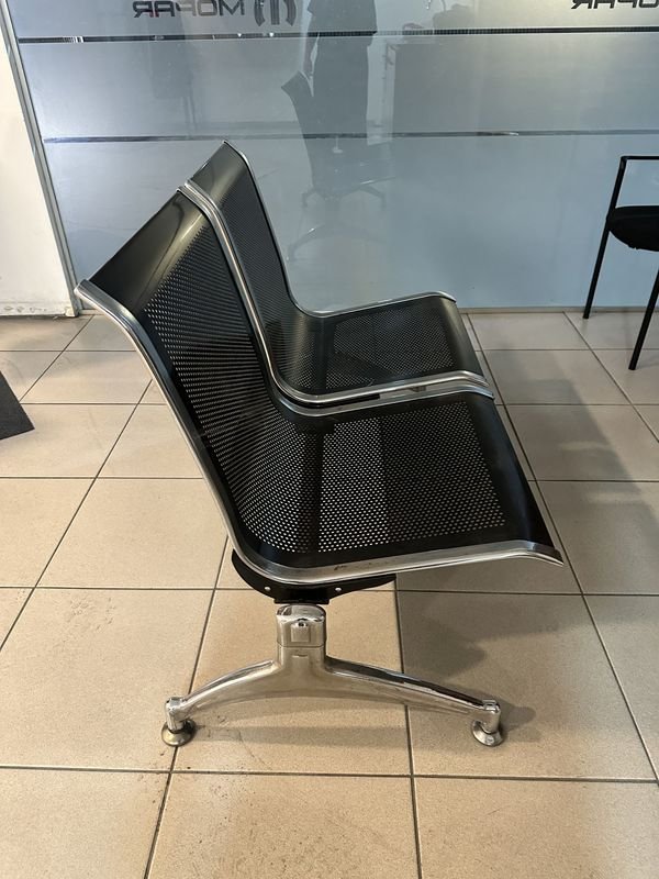 Silla de Tandem de Dos Asientos con Diseño Metálico - imagen 5