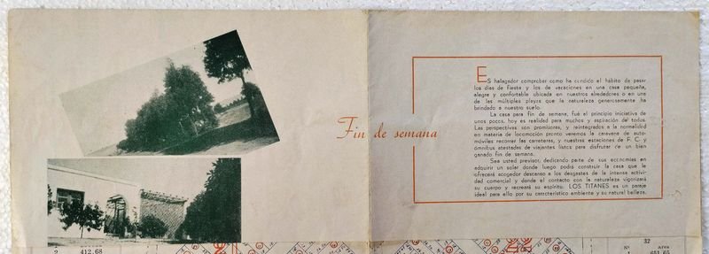 Panfleto Promocional de Balneario Los Titanes (1945) - imagen 2