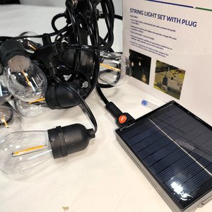 Tira de Luces LED Solares Vintage para Exterior, 10 Lámparas, 5m - imagen 5