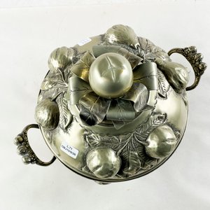 Centro de Mesa Repujado "Plata Boliviana" Avilán con Tapa - imagen 2