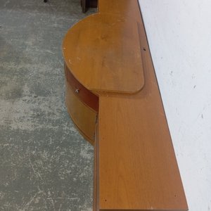 Rack Modular Bajo de Madera con Cuerpo Curvo, 6 Cajones y 2 Puertas - imagen 5