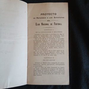 Folleto Antiguo "Proyecto de Reformas a los Estatutos del Club Nacional de Football" - Imprenta Echecoin & Cía. - imagen 4