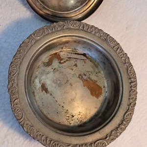 Centro de Mesa con Tapa de Platina Antigua - imagen 2