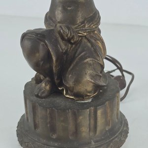 Lámpara de Bronce con Figura de Niño - imagen 4