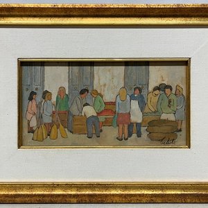 Acuarela "Feria" de Celeste Nuñez - 15 x 27 cm - imagen 2