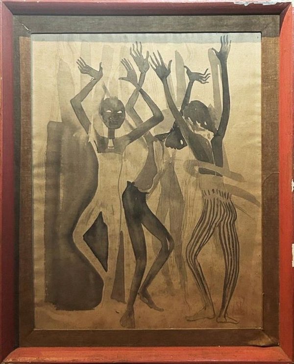 Obra de Arte Atribuida a Bernard Bouts: Tinta Diluida Sobre Papel