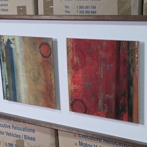 Tríptico Moderno Decorativo con Marcos de Madera - imagen 3