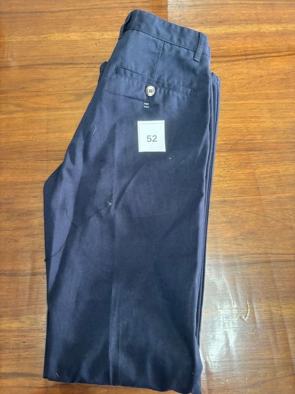 Pantalón de Gabardina Azul Talle 38