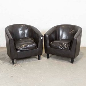 Lote anterior: Par de Sillones Estilo Medio Punto Tapizados en Cuerina Oscura