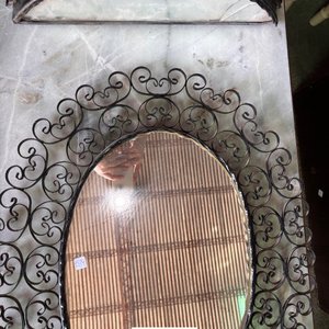 Dressoire Antiguo con Espejo de Hierro Forjado - imagen 4