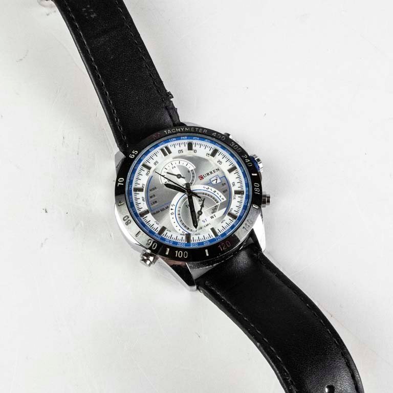 Reloj Curren con calendario y malla de cuero - imagen 2