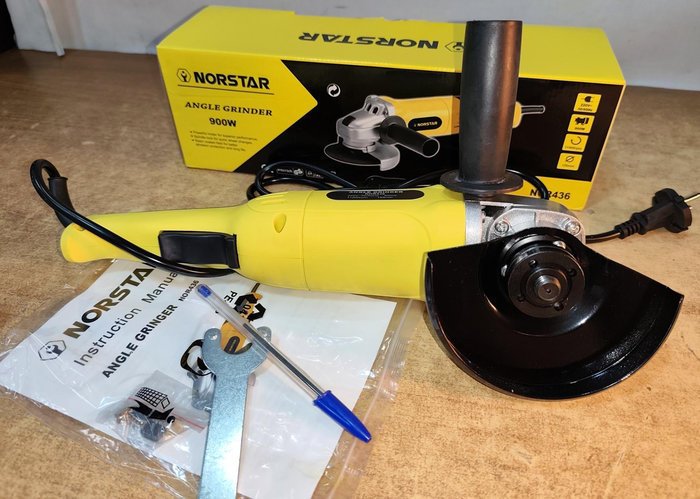 Amoladora Angular Eléctrica Norstar 900W Nueva en Caja con Accesorios