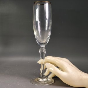 Juego de 5 Copas de Champagne con Borde Dorado en Cristal - imagen 8