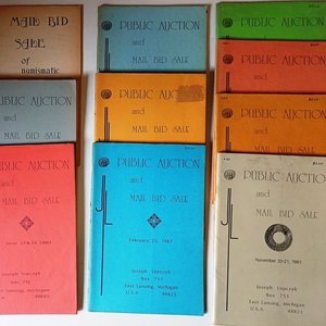 10 Catálogos de Subastas Numismáticas Americanas de "International Auctions by Lepczyk" con Precios de Referencia (Años 80) - imagen 1