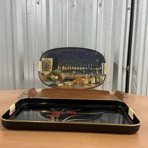 Lote de 3 Bandejas Decorativas: Madera y Estilo Bar - imagen 2