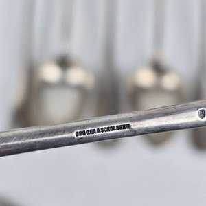 Conjunto de Cubiertos Antiguos: Cucharas y Tenedores de Plata - imagen 8