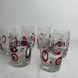 Juego de 6 Vasos de Vidrio Pintados a Mano con Diseño Abstracto - imagen 9