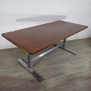 Mesa de Comedor Cedro y Cromado - Patas con Óxido y Estructura Floja - imagen 6