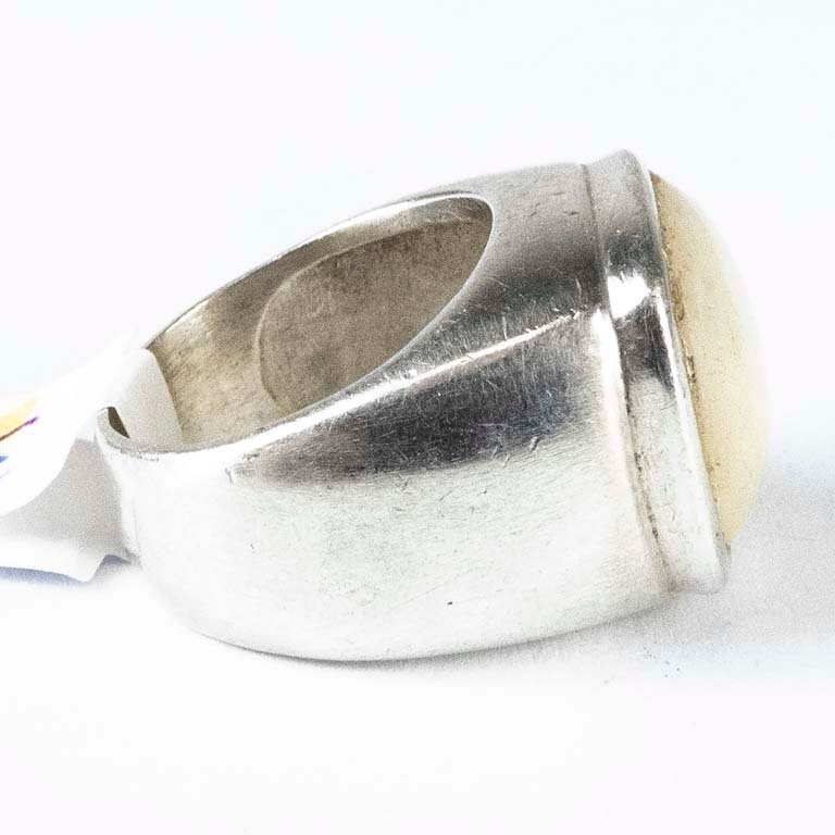 Anillo de plata con nácar - Peso: 13,8gr - Medidas: 16mm - imagen 2