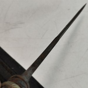 Cuchillo de Campo de Plata y Oro con Vaina de Cuero - imagen 7