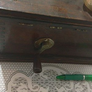 Teléfono Antiguo de Magneto Alemán de Madera - imagen 5