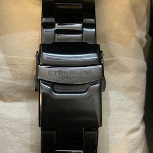 Reloj Stührling Original Cronógrafo Black & Rose Gold Lujo - imagen 4