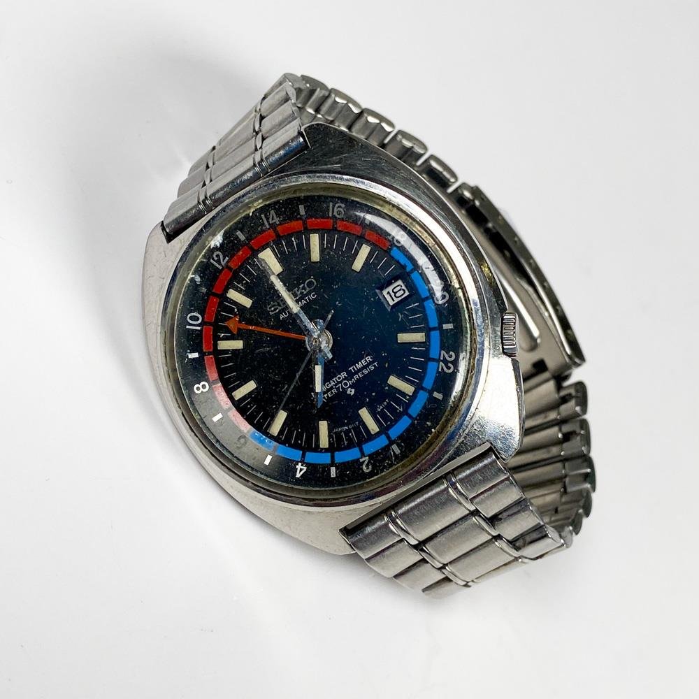 Reloj Seiko Navigator Automático Caballero Malla Metal