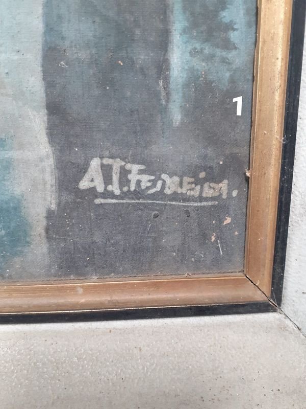 Lote siguiente: CUADRO CON MARCO DE MADERA FIRMADO POR FERREIRA
