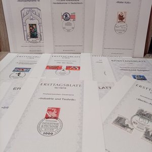 Lote de 15 Hojas de Sellos Primer Día de Alemania (1970-1981) - imagen 1