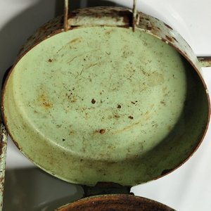 Antiguo Tarro Metálico para Inseminación con Tapa de Corcho - imagen 5