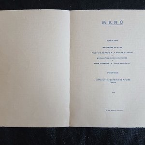 Menú Oficial Banquete Club Nacional de Football en Asunción 1939 - imagen 3