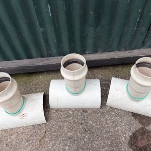 3 Conectores de PVC en Forma de T para Desagüe - imagen 3
