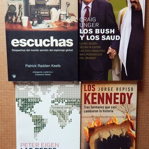 Lote de 4 Libros: Escuchas, Los Bush y Los Saud, Las Redes de la Corrupción, Los Kennedy - imagen 1