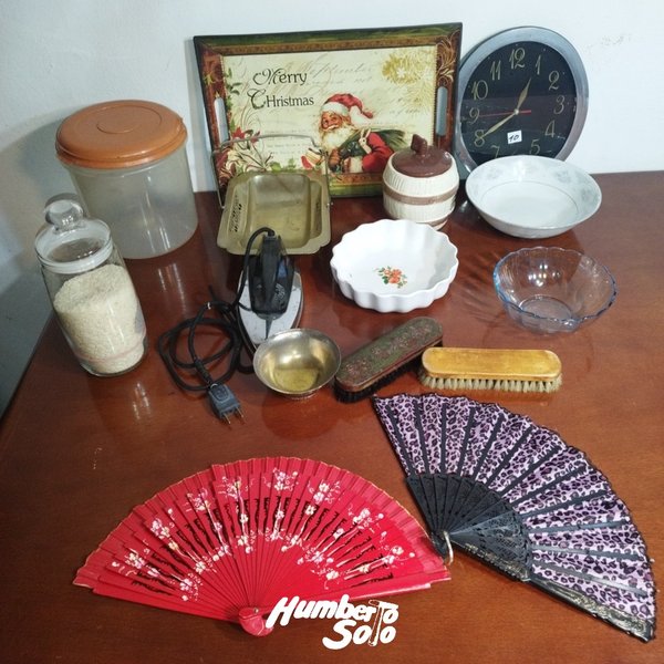 Plancha Eléctrica Antigua y Varios Artículos Decorativos y de Cocina - imagen 1