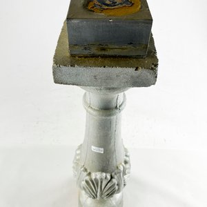 Pedestal Decorativo Plateado Estilo Clásico 65 cm - imagen 2